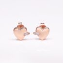 925 Sterling Silver Rose Gold  Heart Shaped Stud Earrings