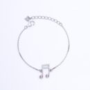 925 sterling silver musical note charm bracelet