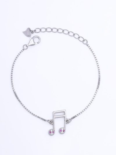 925 sterling silver musical note charm bracelet