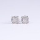 925 Sterling Silver Round Shaped Stud Earring