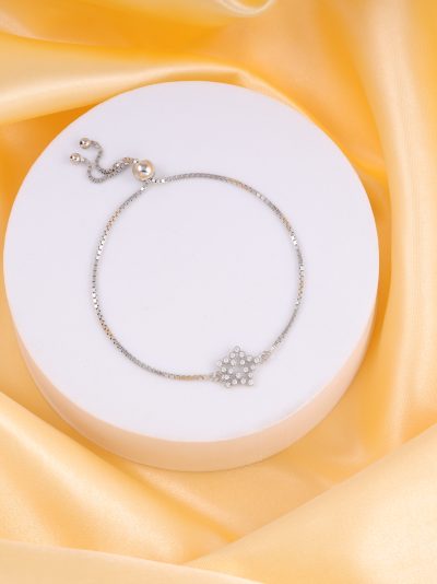 925 sterling silver star zircon charm Bracelet