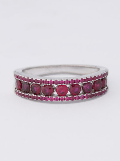 925 Sterling Silver Ruby Ring Women And Girls