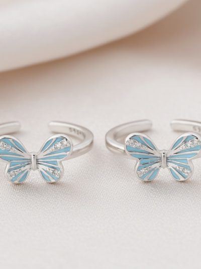925 Sterling Silver Sky-Butterfly Toe Ring