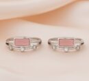 925 Sterling Silver Blush Bar Toe Ring