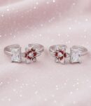 925 Sterling Silver Petal-Pop Charm Toe Ring