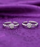 925 Sterling Silver Sleek Spark Toe Ring