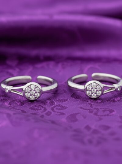 925 Sterling Silver Sleek Spark Toe Ring