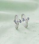 925 Sterling Silver Twin-Gem Toe Ring