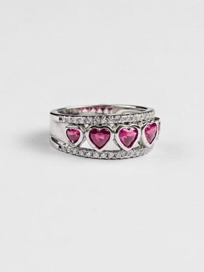 925 Sterling Silver Ruby Ring