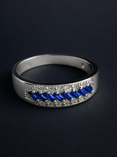 925 Sterling Silver Sapphire Stone Ring