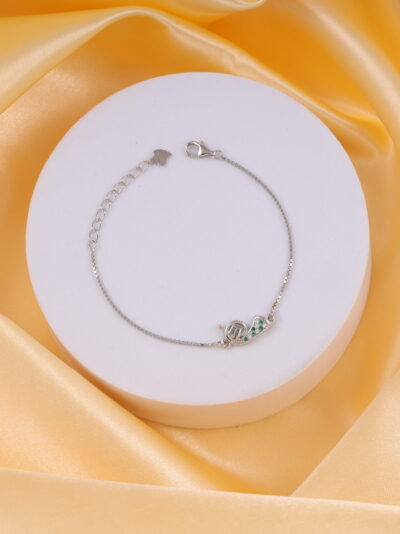 925 Sterling Silver Elegant Gemini Spark Charm Bracelet