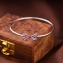 925 Sterling Silver Rosebud Gem Bracelet
