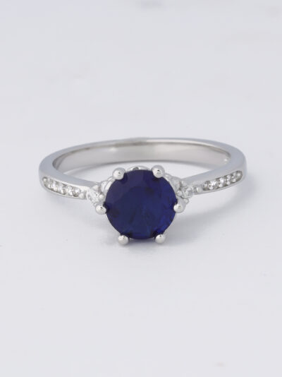 925 Sterling Silver Midnight Spark Ring