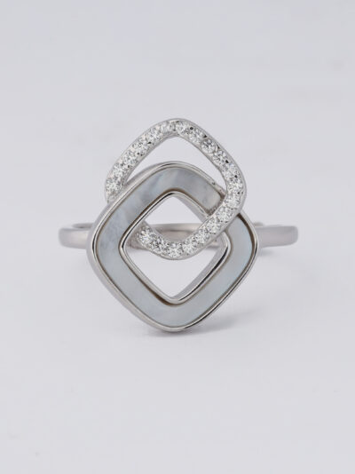 925 Sterling Silver Twilight Duo Ring (Dual-Frame Ring)