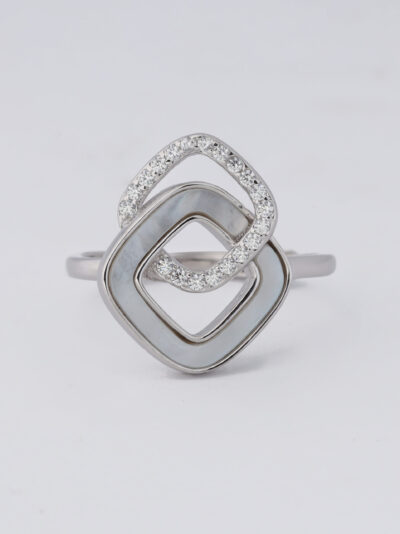 925 Sterling Silver Twilight Duo Ring (Dual-Frame Ring)