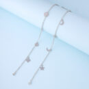925 Sterling Silver Moonlight Star Chain Anklet