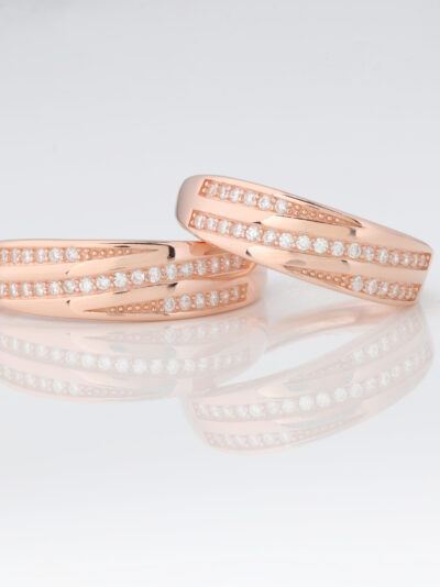 925 Sterling Silver Rose Gold Couple Goals Ring