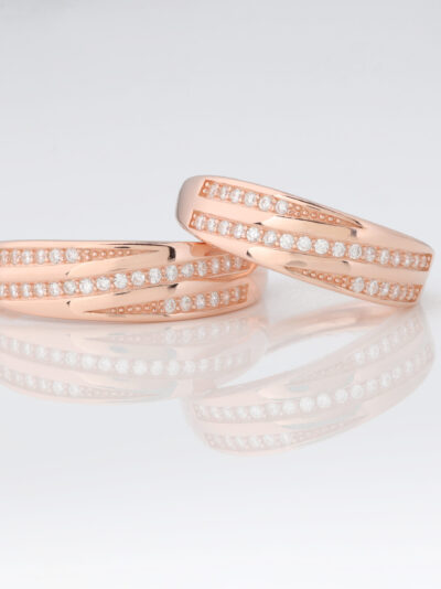 925 Sterling Silver Rose Gold Couple Goals Ring