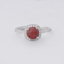 925 Sterling Silver Rose-Fire Elegance Ring
