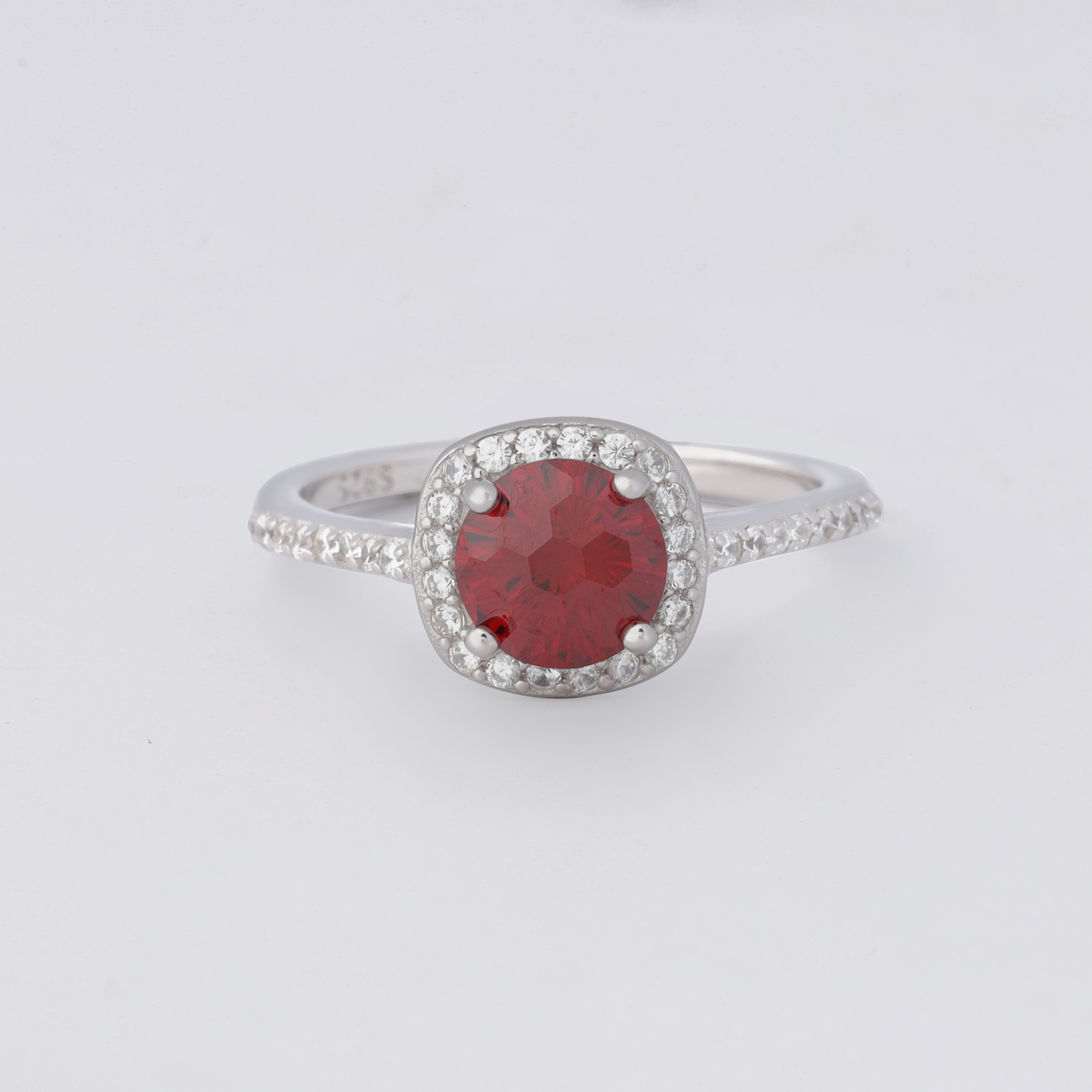 925 Sterling Silver Rose-Fire Elegance Ring