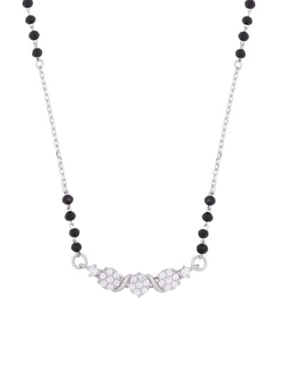 925 Sterling Silver Black Bead Mangalsutra