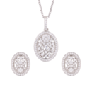925 Sterling Silver Blossom Radiance Pendant Set