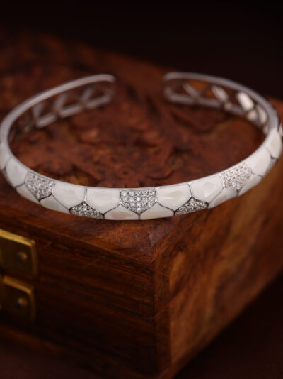 925 Sterling Silver Lumina Lattic Bangle style Bracelet