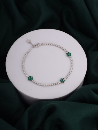 925 Sterling Silver Starlight Emerald Bracelet
