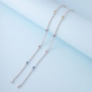 925 Sterling Silver Rainbow Sparkle Anklet