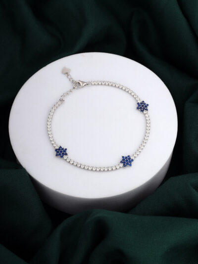 925 Sterling Silver Starlight Sapphire Bracelet