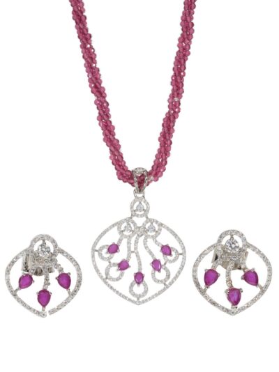 925 Sterling Silver Fuchsia Flair Jewellery Set