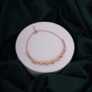 925 Sterling Silver Rose Gold Beaded Elegance Bracelet