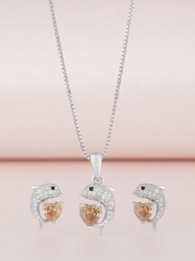 925 Sterling Silver Ocean Glam Pendant Set