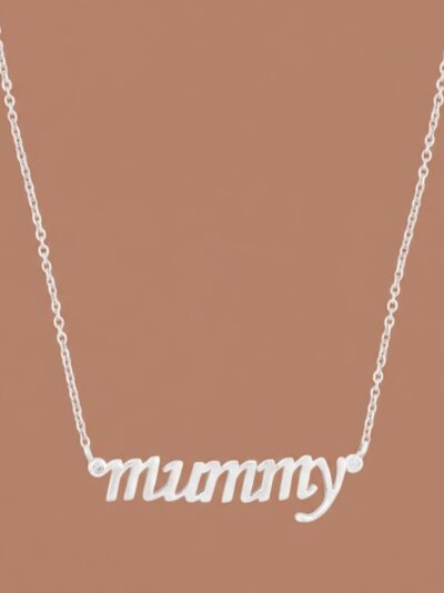 925 Sterling Silver Personalized Mummy Script Pendant