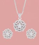 925 Sterling Silver Luminous Star Pendant & Ear Studs