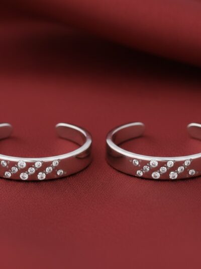 925 Sterling Silver Stardust Toe-Ring (Toe-Cuff)