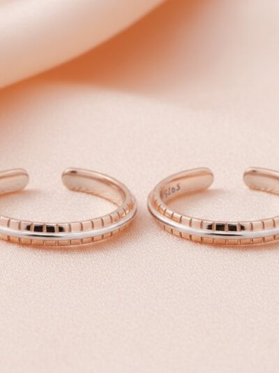 925 Sterling Silver Rose-Gold Toe-Ring