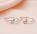 925 Sterling Silver Twin-Heart Toe-Ring