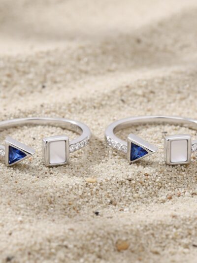 925 Sterling Silver Sapphire- White Toe-Ring