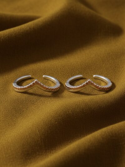 925 Sterling Silver Rose Gold Toe-Ring