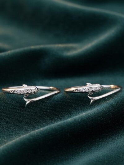 925 Sterling Silver Fish Charm Toe-Ring