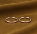 925 Sterling Silver Pebble Textured Rose-Gold Toe-Ring