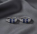 Blue-Gem Twin Spark Toe-Ring